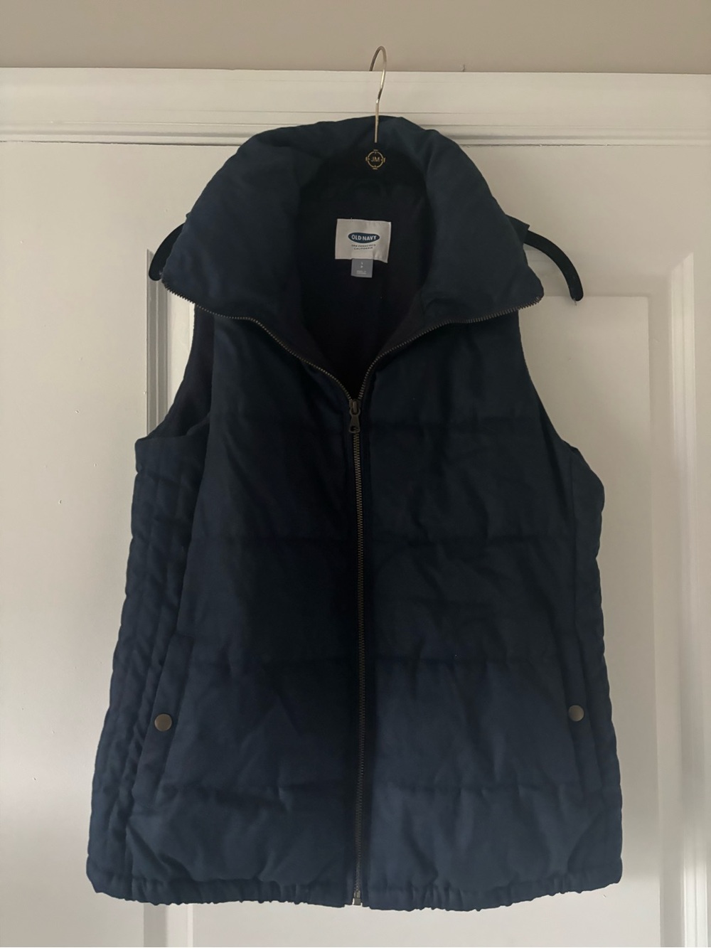 Old Navy Women's Dark Navy Quilted Puffer Vest